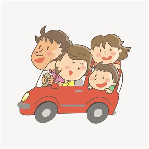 Family car clipart. Free public | Free Photo - rawpixel