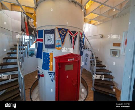 Interior view of the Cape Horn lighthouse at Cape Horn, Cabo de Hornos ...