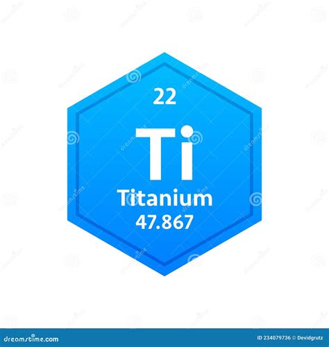 Titanium Symbol. Chemical Element Of The Periodic Table. Vector Stock Illustration ...