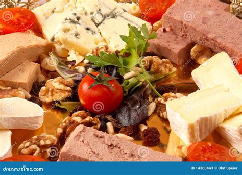 Pate and cheese starter stock image. Image of canard - 14360443