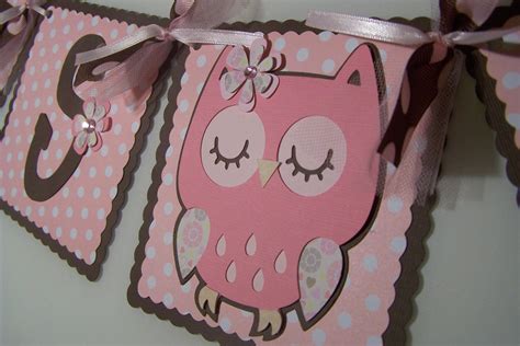 Baby Shower Banner: Pink and brown owl | Etsy | Cricut baby shower, Owl baby shower, Diy baby ...