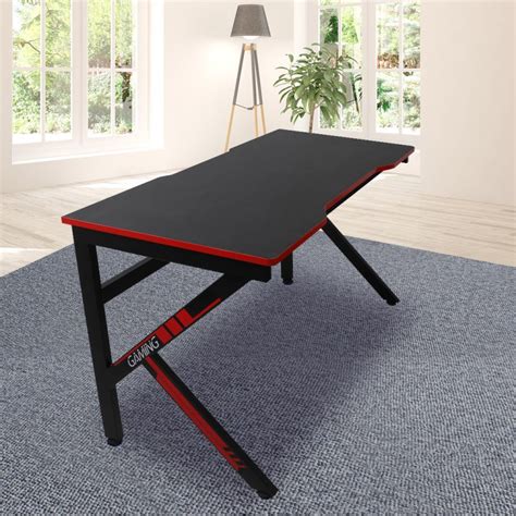 Gaming Desk - Red & Black Complete Storage Solutions