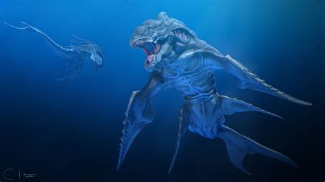 Deep Sea Creature Art By Benjamin Ertd Deep Sea Creatures Art, Alien Creatures, Mythical ...