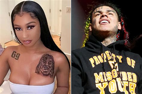 6ix9ine's Girlfriend Gets Massive Tattoo of Rapper's Face - XXL