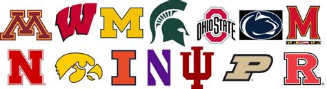 Big Ten School Logos