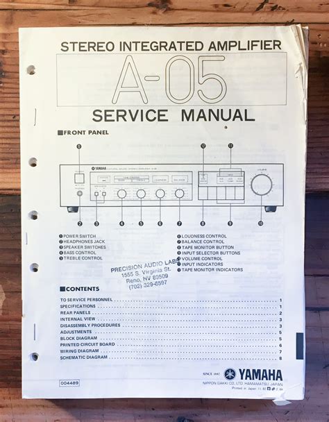 Amplifier Service Manual *Original* – Vintage Audio Store - Vintage ...