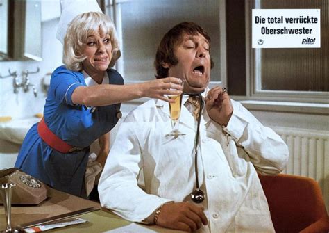 Barbara Windsor and Terry Scott in a German lobby card for Carry On Matron. 1972 | Filme ...