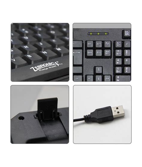 Zebronics Black USB Wired Desktop Keyboard - Buy Zebronics Black USB Wired Desktop Keyboard ...