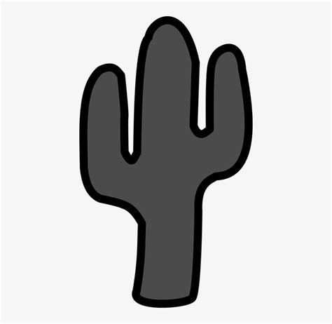 Cactus Silhouette Clipart - Cute Cactus Clipart Black And White - 428x720 PNG Download - PNGkit