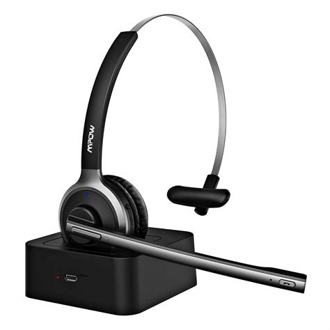 Mpow M5 Bluetooth Headset for Trucker, Office Headset with Noise ...