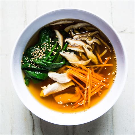 Kombu Chicken Soup with Carrots and Mushrooms Recipe | Bon Appétit