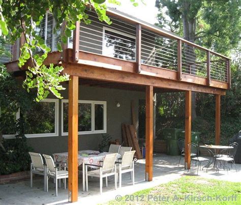 Second Floor Deck with Screened in Porch Design and Stairs - Decomagz | Porch design, Building a ...