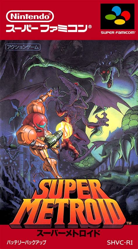 Hi-Res, bubbly version of Super Metroid’s box art. My favorite box art ...