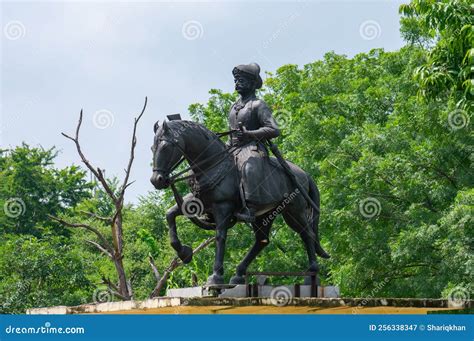 Sculpture Or Statue Of King Malhar Rao Holkar Of Indore State Royalty-Free Stock Photography ...