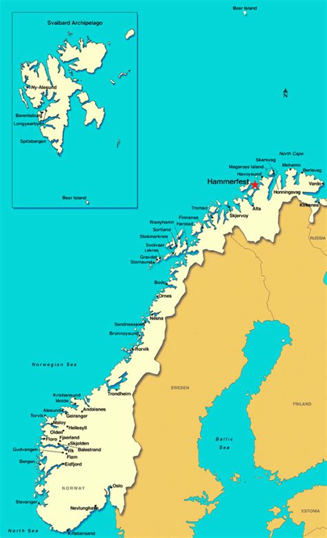 Hammerfest Norway Map - ToursMaps.com