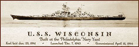 SHIP’S HISTORY | Uss Wisconsin BB-64