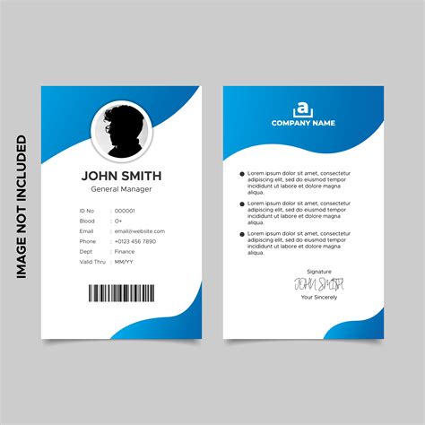 Blank Identification Card Template