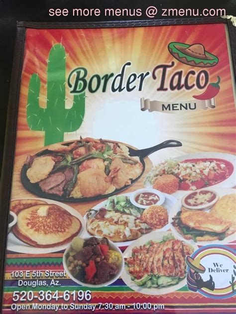 Online Menu of Border Taco Restaurant, Douglas, Arizona, 85607 - Zmenu