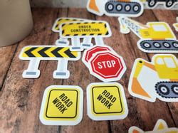 Construction Equipment Heavy Machinery Assorted Stickers (21 Pack) | Forsyth Creative Shop