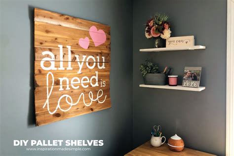 DIY Floating Pallet Shelves - Inspiration Made Simple