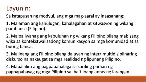 Kahalagahan Ng Wika Sa Kontekstwalisadong Komunikasyon