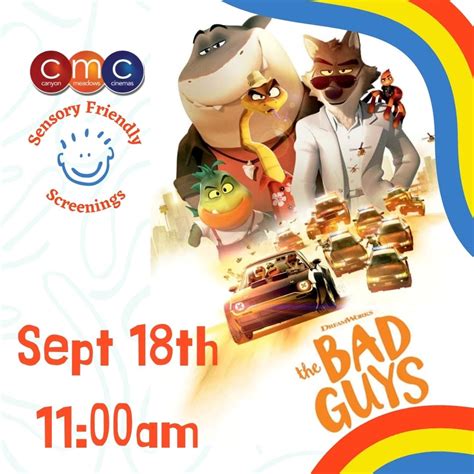 Sensory Friendly Screening: The Bad Guys (Canyon Meadows Cinemas) • Children's Link