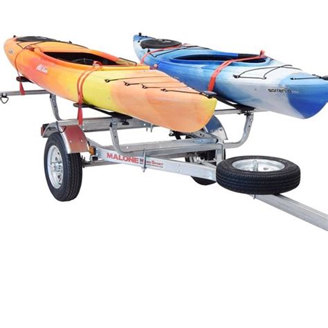 Malone MicroSport Trailer, Spare Tire, 2 SeaWing Kayak Racks