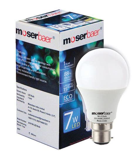 Moser Baer 7W LED Bulb Light- Set Of 2: Buy Moser Baer 7W LED Bulb ...