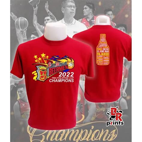 San Miguel Beermen championship shirt 2022 PBA Philippine Cup | Lazada PH