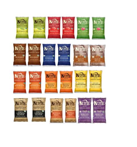 Kettle Chips 12 Flavor Variety Pack 2 per flavor (1.5 oz 24pk) - Walmart.com - Walmart.com