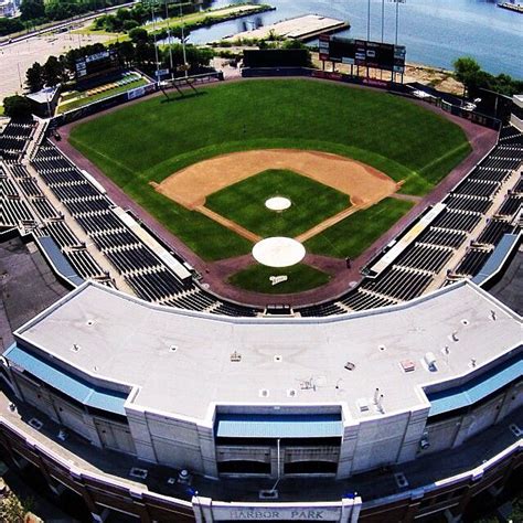 Aerial View of Harbor Park, Norfolk, VA. AAA affiliate of the Baltimore ...