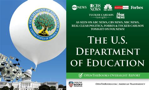 OpenTheBooks Oversight Report – The U.S. Department of Education | Open ...