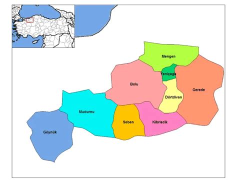 Bolu Districts - MapSof.net