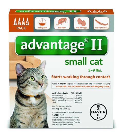 Advantage II for Small Cats (5 - 9 lbs, 4 Month Supply)