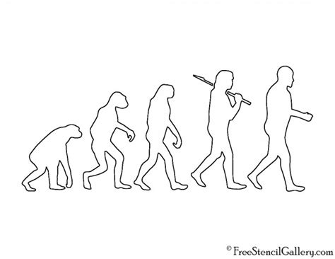 Human Evolution Stencil | Free Stencil Gallery