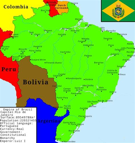 [A different world] Empire of Brazil in 2020: imaginarymaps | World empire, Alternate history ...