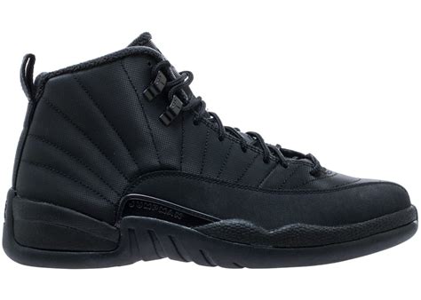 Air Jordan - Mens Air Jordan 12 XII Retro Winterized Triple Black Anthracite BQ6851 - Walmart ...