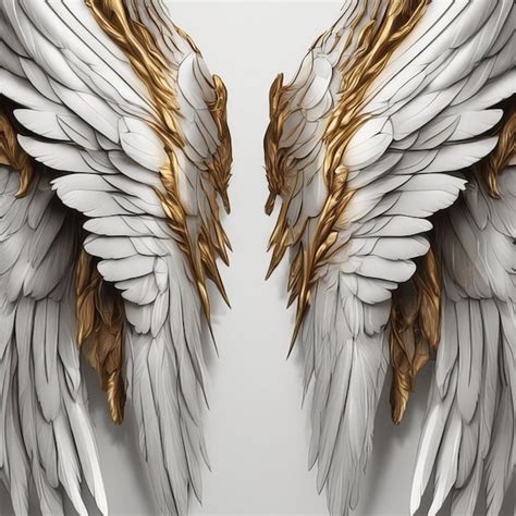 Premium AI Image | Realistic Angel wings set