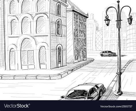 City sketch background Royalty Free Vector Image