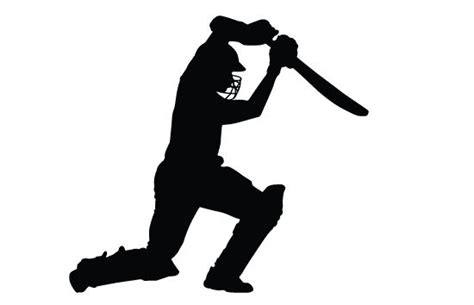 Cricket bating silhouette vector | Silhouette vector, Cricket poster, Cricket logo