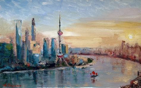 Shanghai Painting by Oleksandra Dzhurenko - Jose Art Gallery