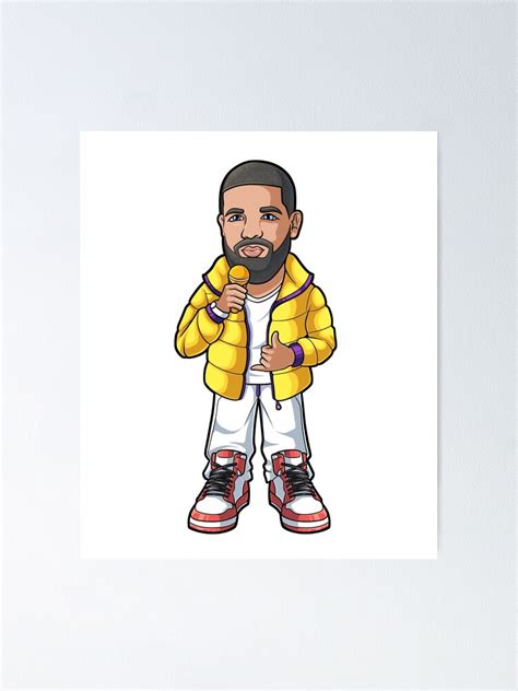 "Drake Cartoon Character" Poster for Sale by Ragil-Studio | Redbubble