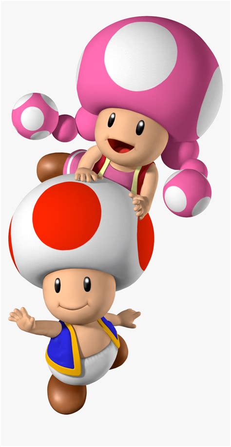 Mario Toad And Toadette, HD Png Download - kindpng