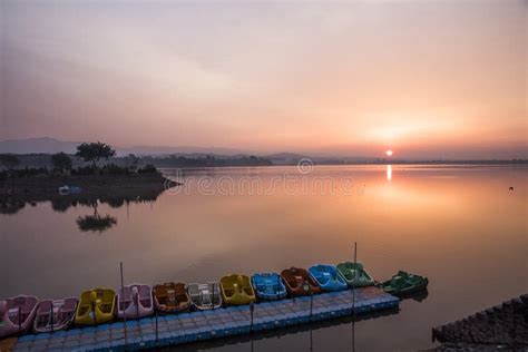 Sukhna Lake, Chandigarh at Sunrise. Stock Photo - Image of weather, tranquility: 171146080