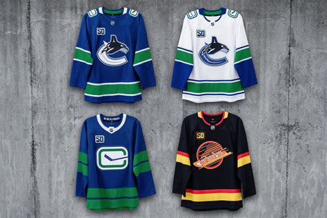 icethetics.com: Canucks unveil quartet of new sweaters for 50th anniversary