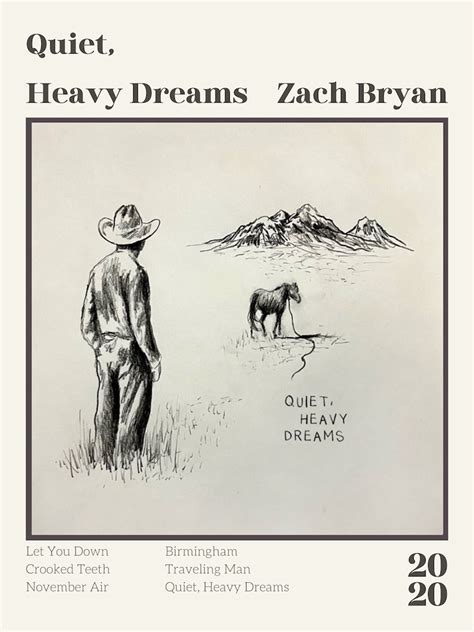 Quiet Heavy Dreams Zach Bryan Digital Download - Etsy