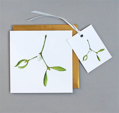 Christmas Cards With Mistletoe Illustration - Etsy