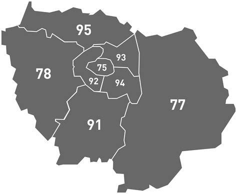 Suburb of Paris map - Map of suburb of Paris (France)