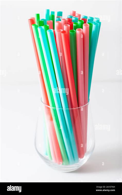 Single use plastic drinking straws Stock Photo - Alamy