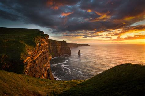 beautiful Cliffs of Moher sunset | George Karbus Photography